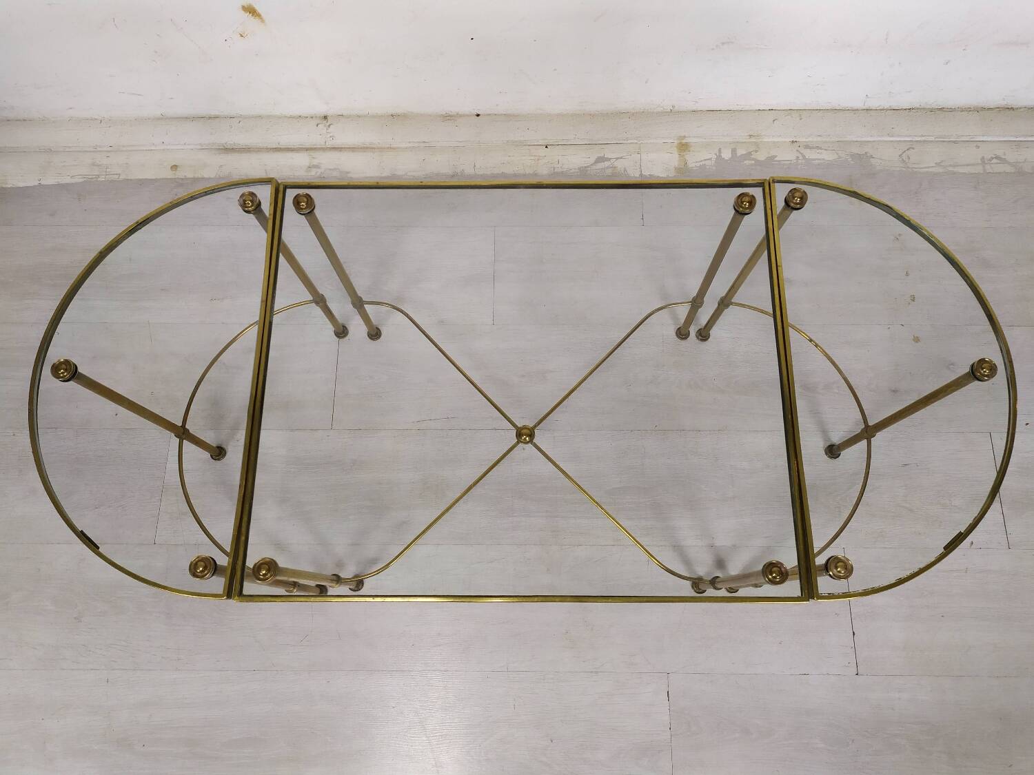 Golden brass coffee tables