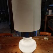 Vintage 1970s White Opaline Lamp