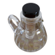 Transparent pot Mid-Century Modern in hand-painted glass, Europe, 1960s