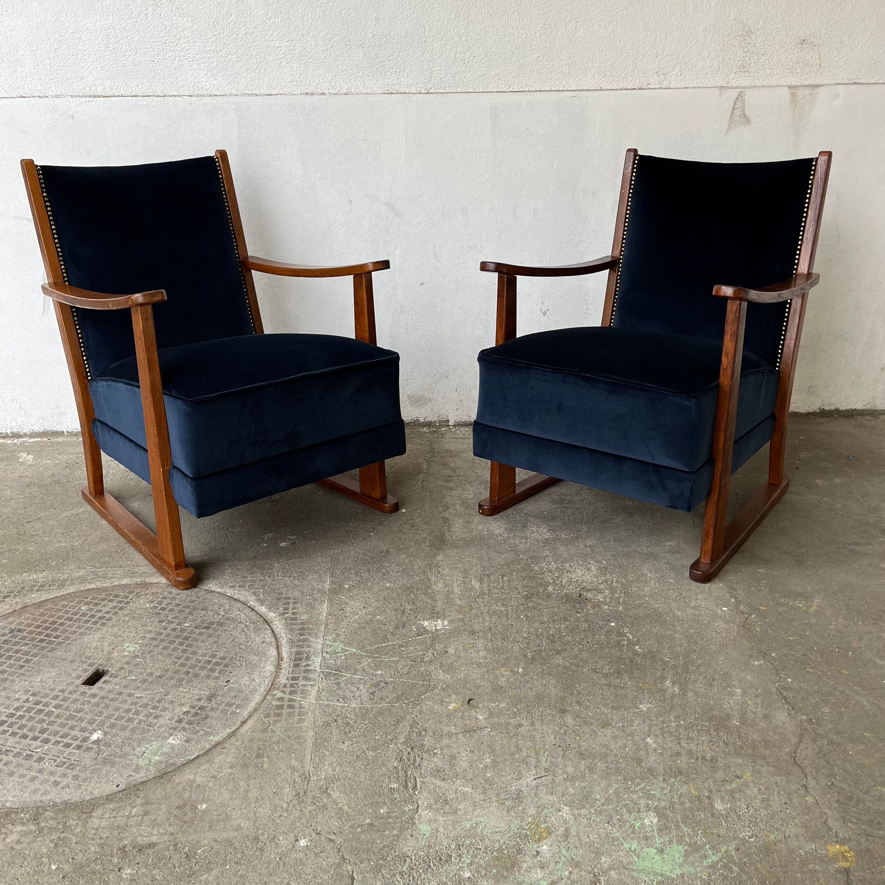 Paire de fauteuils années 40