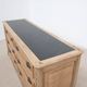 Trade cabinet with drawers in oak and blue stone – early 20th century