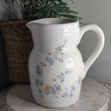Flowered porcelain pitcher