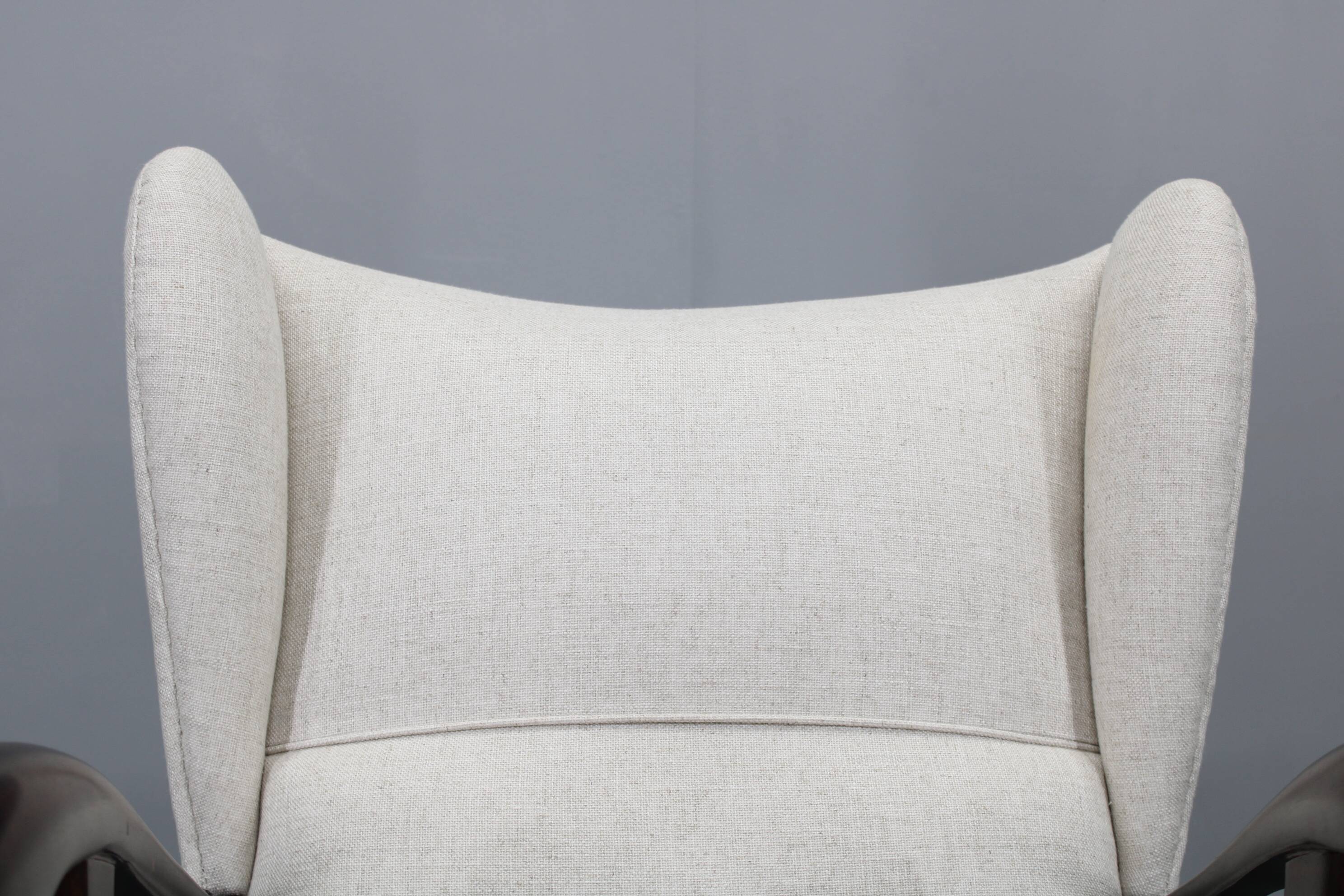 1950s Restored Wing Chair , Czechoslovakia