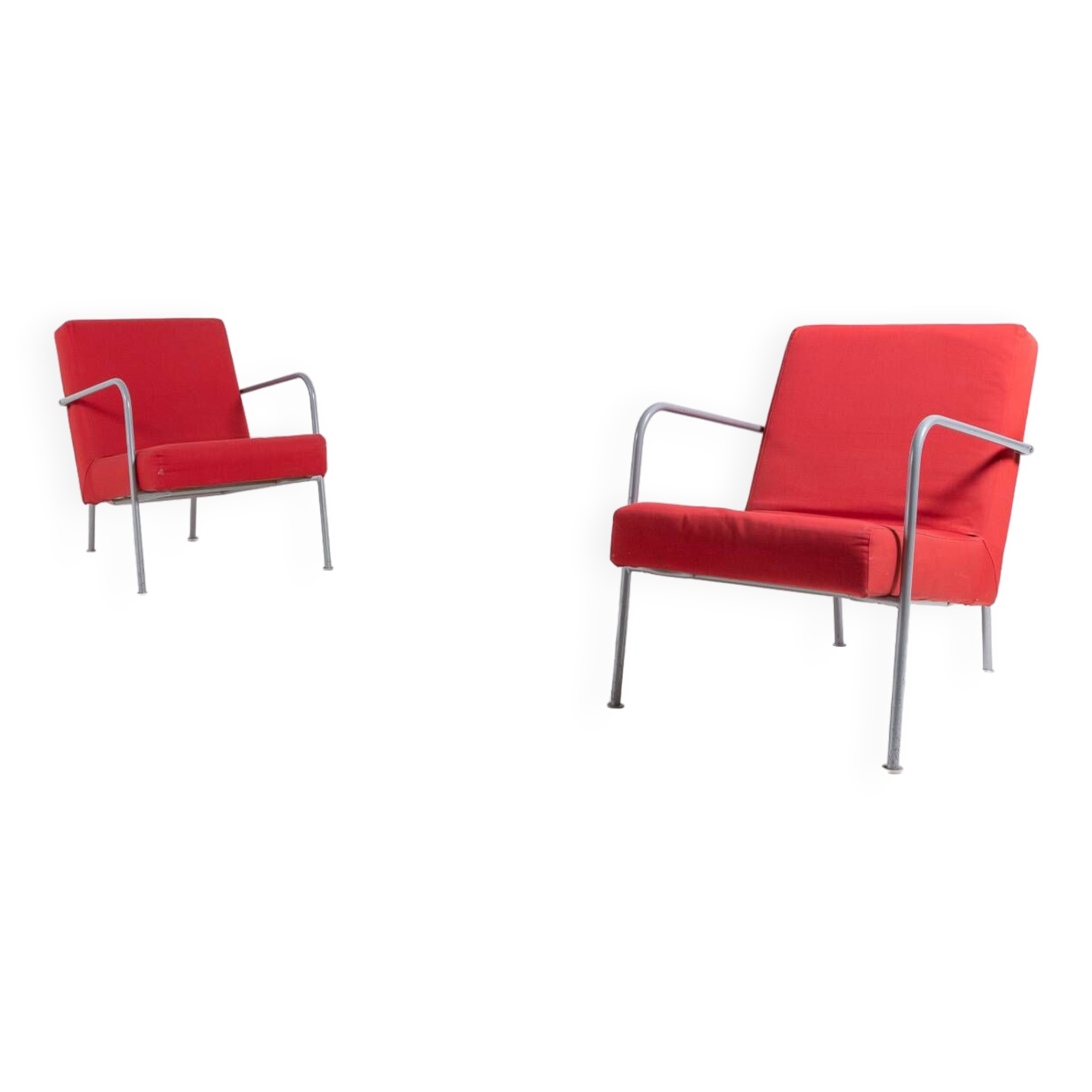 Ensemble de 2 fauteuils vintage style bauhaus d'ikea