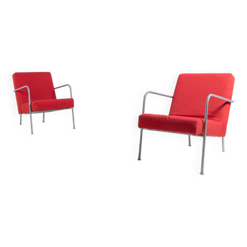 Ensemble de 2 fauteuils vintage style bauhaus d'ikea