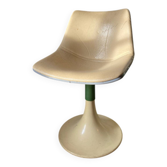 Vintage Swiss leather armchair