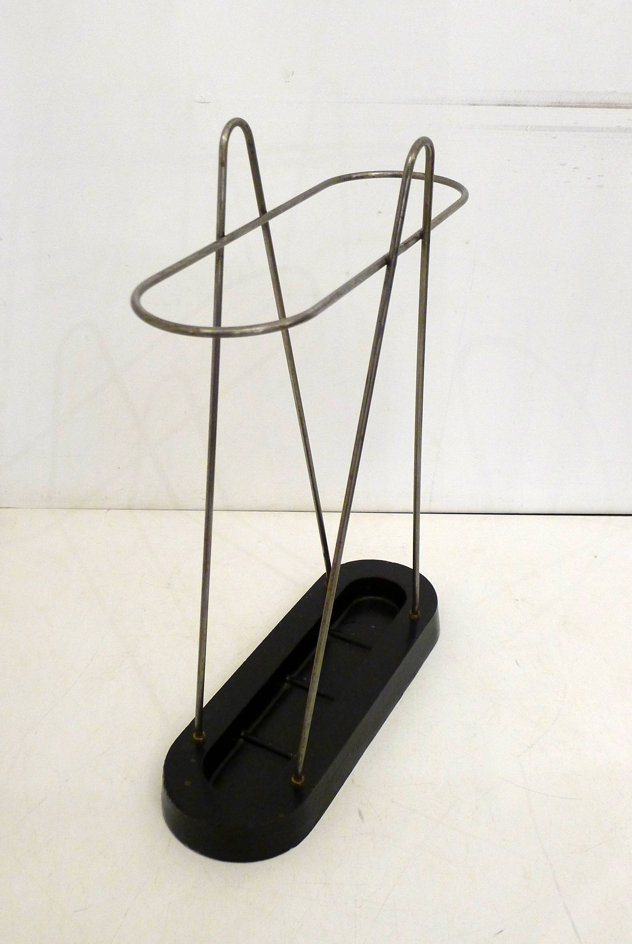 Modernist umbrella stand, Bauhaus style, in metal