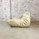 Togo sofa in beige leather by Michel Ducaroy for Ligne Roset, 1986