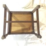 Armchair Henri II wood and leather