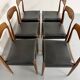 Lot of 6 chairs model 71 Scandinavian design Niels Otto Møller teak an60