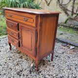 Louis XV solid cherry wood chest of drawers
