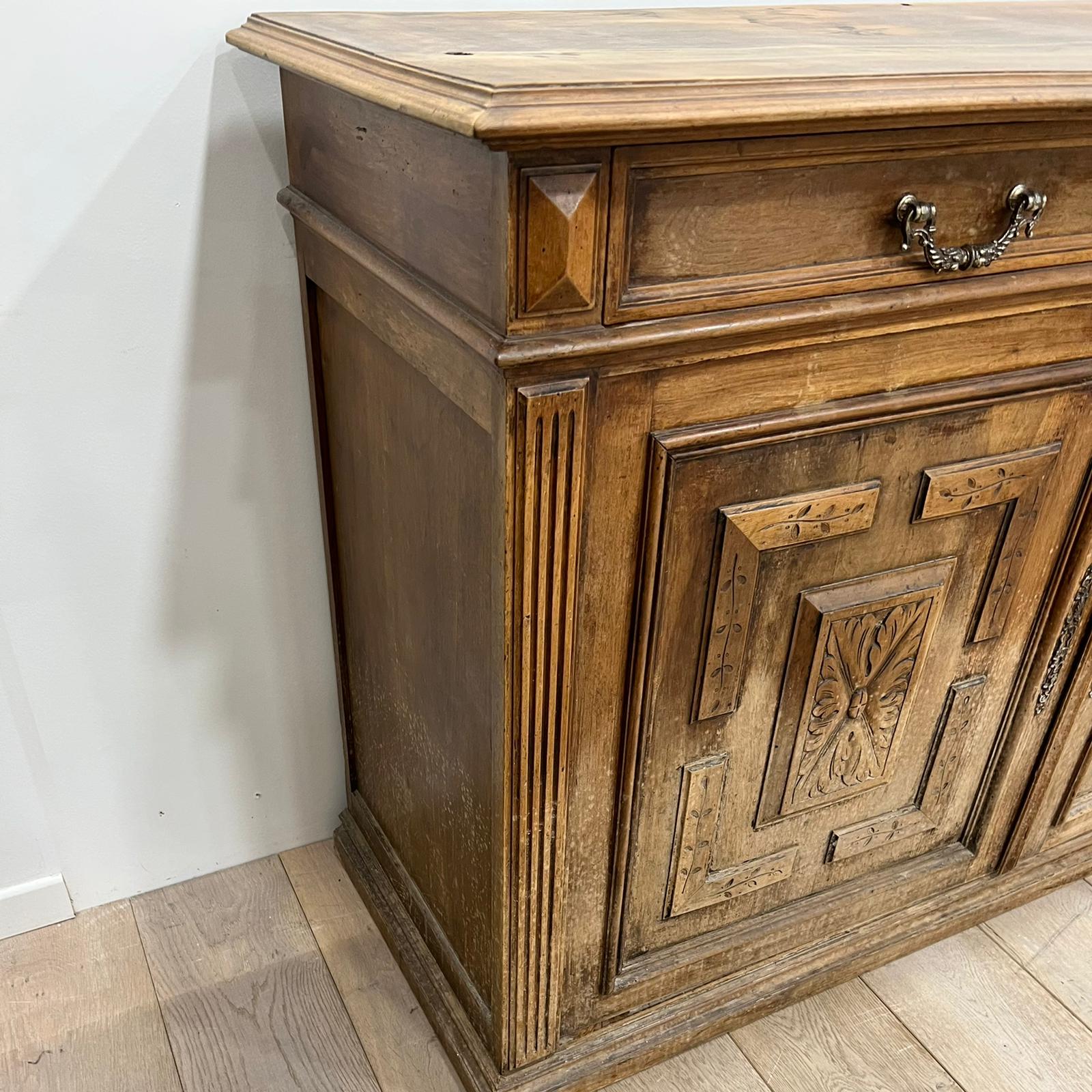 Carved solid wood sideboard