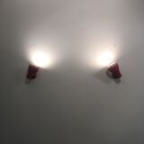 Pair of red vintage fifties appliques