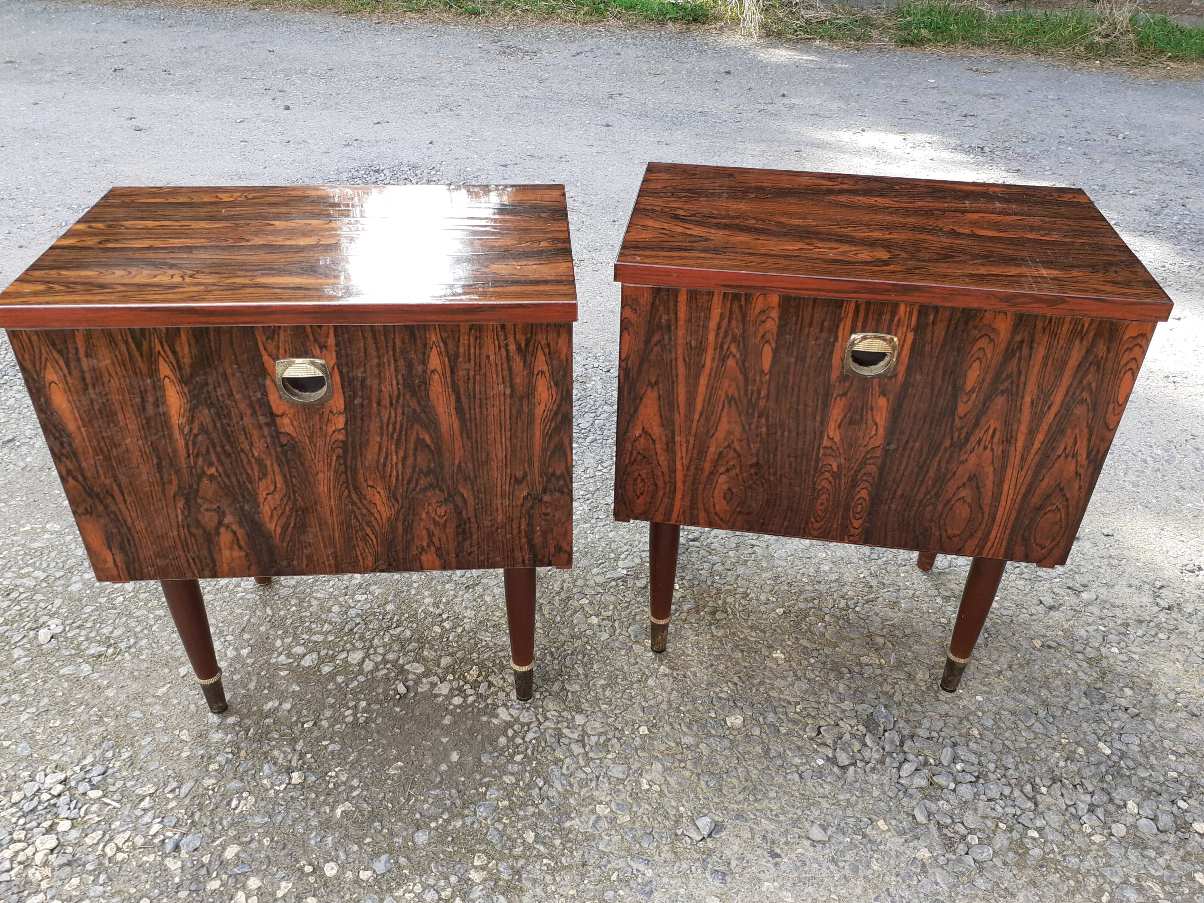 Pair of vintage bedside tables