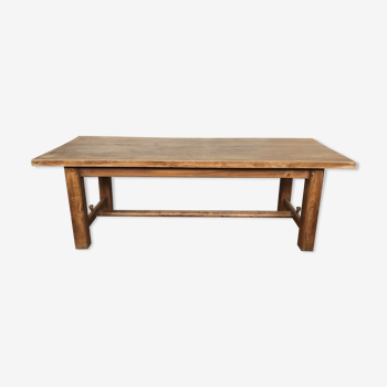 Table de ferme bois patine vintage shabby 230cm