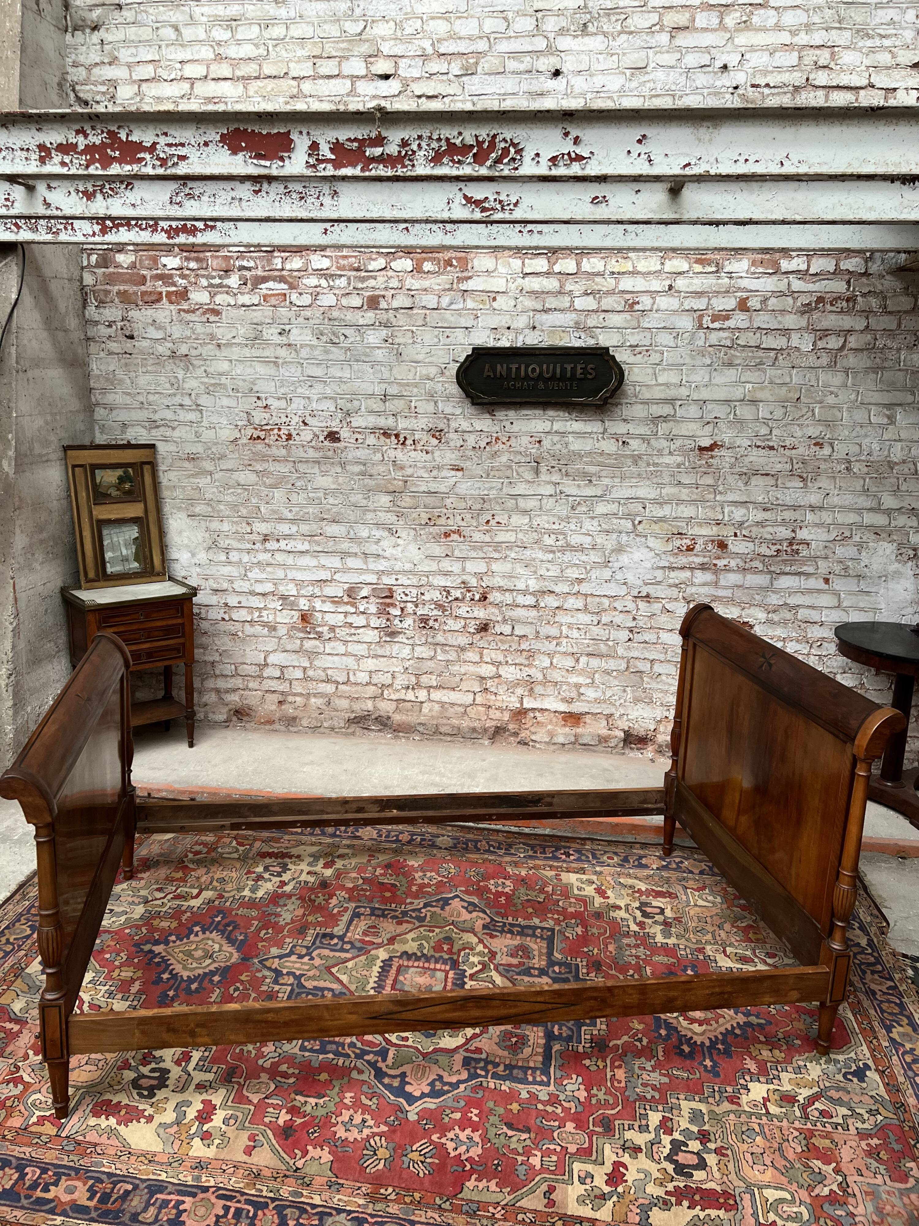Mahogany bed from the 18th century Directoire period
