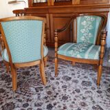 Set of 3 empire style armchairs