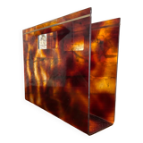 Porte revues en plexiglass et laiton années 70