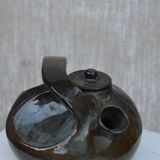 Glazed terracotta teapot