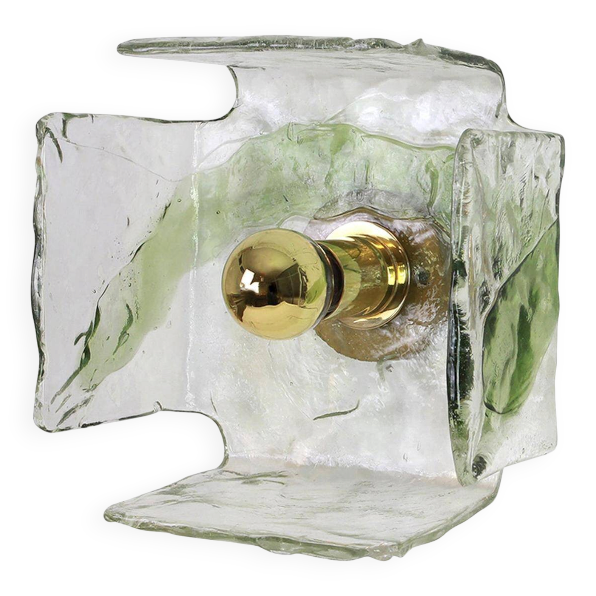 Glass wall sconces designed by Carlo Nason for Kalmar, 1960s.
