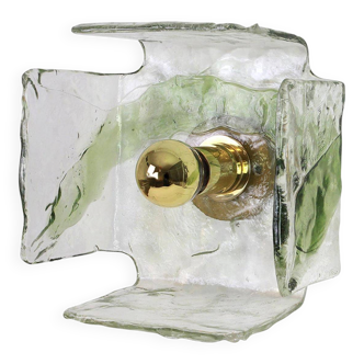 Glass wall sconces designed by Carlo Nason for Kalmar, 1960s.