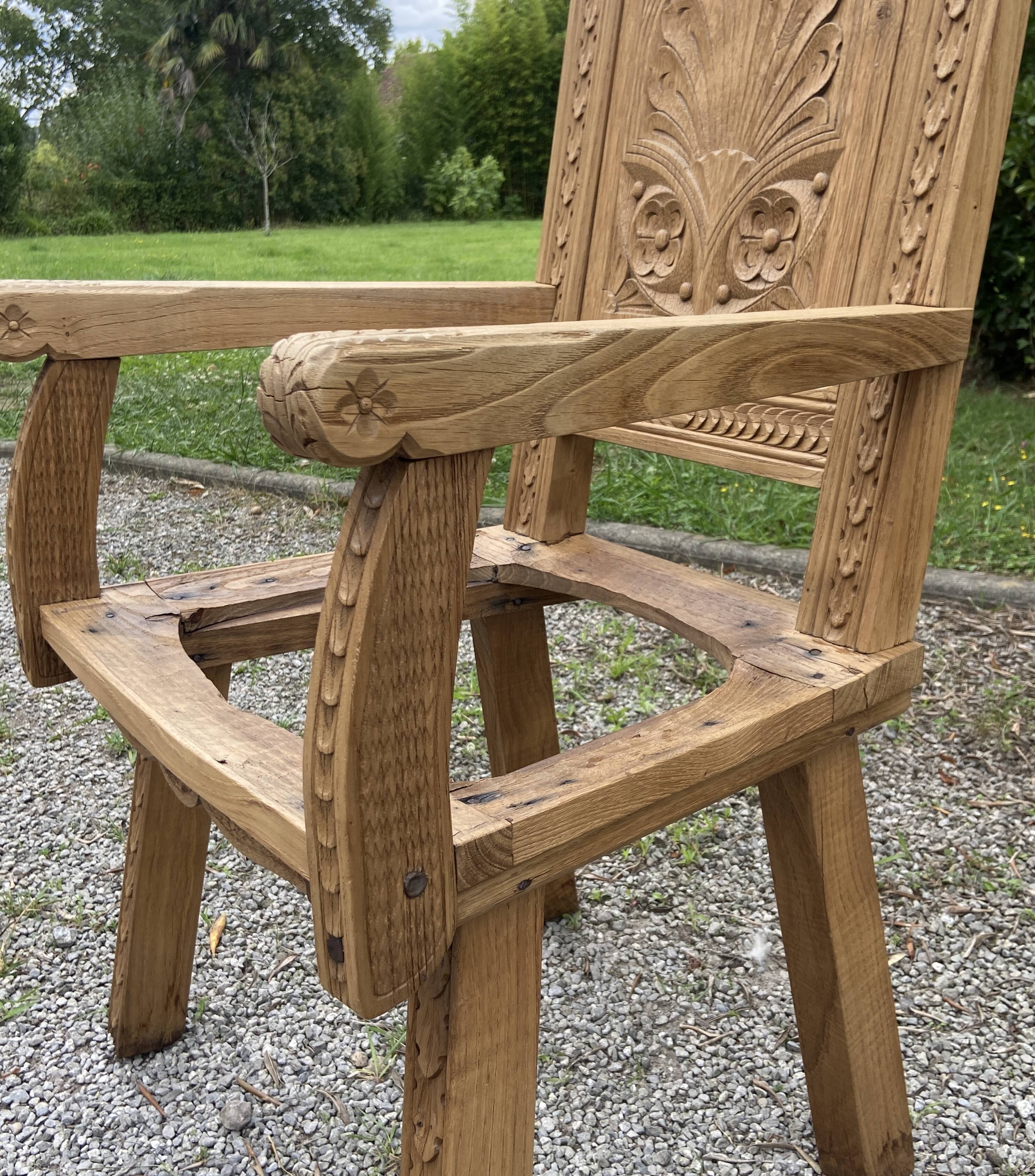 Pair of Breton armchairs