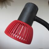 Red and black desk lamp with storage 80s era Memphis