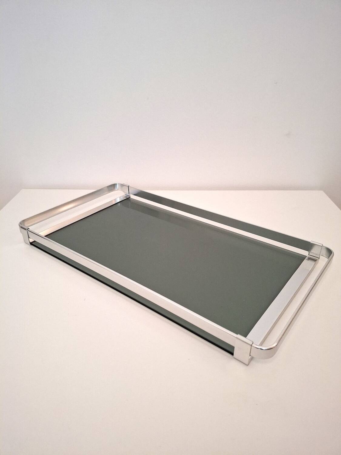 Plateau vintage italien de style Bauhaus (années 1970)