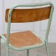 Lot de 6 chaises d’école Mobiltube turquoise 1950