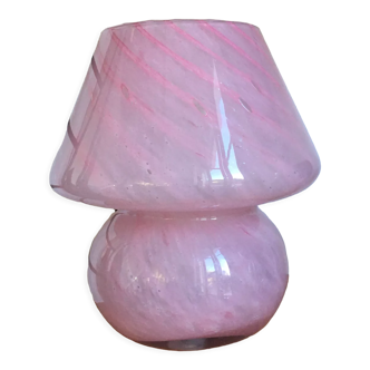 Lampe champignon rose vintage