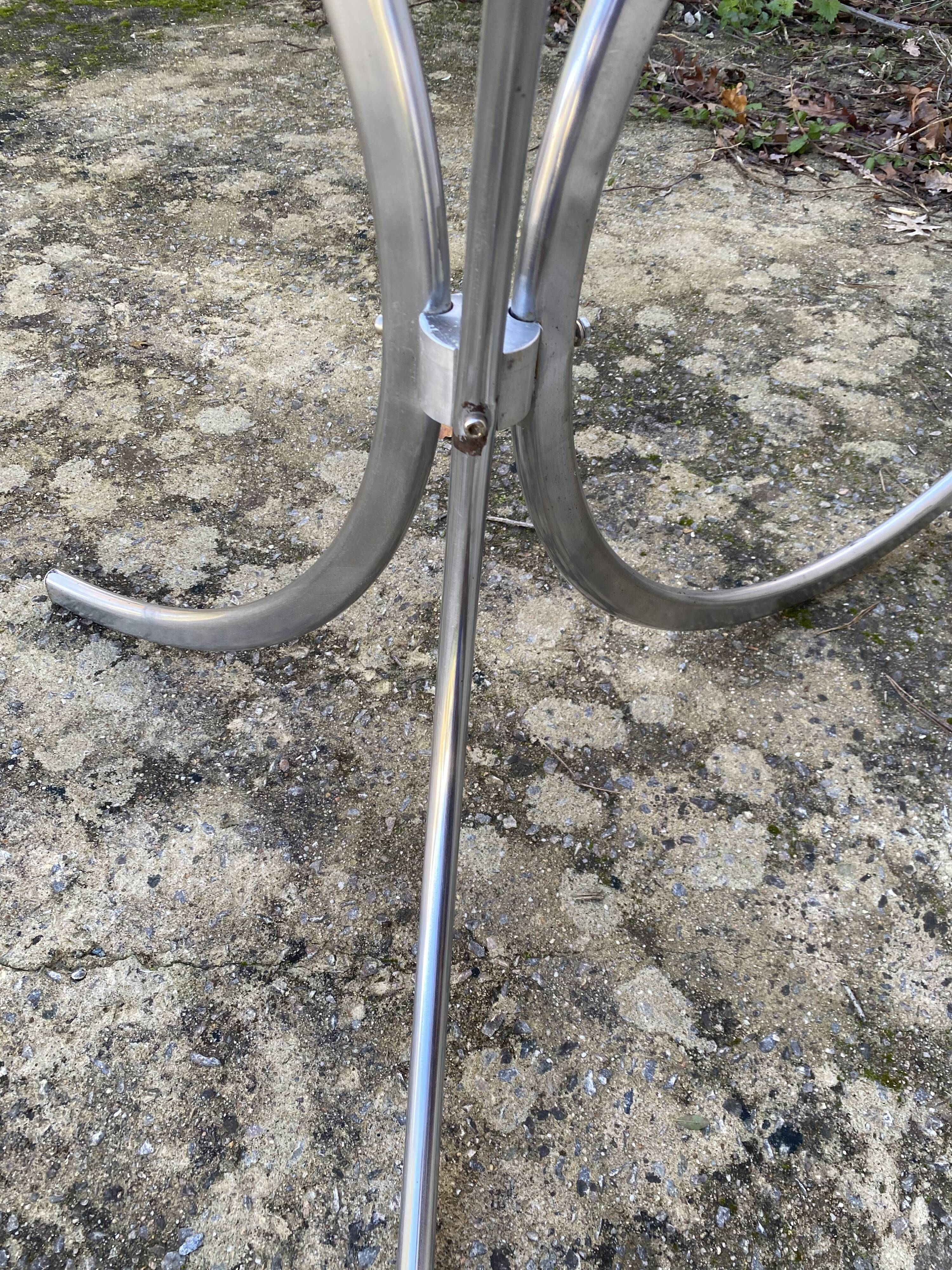 Glass and chrome table