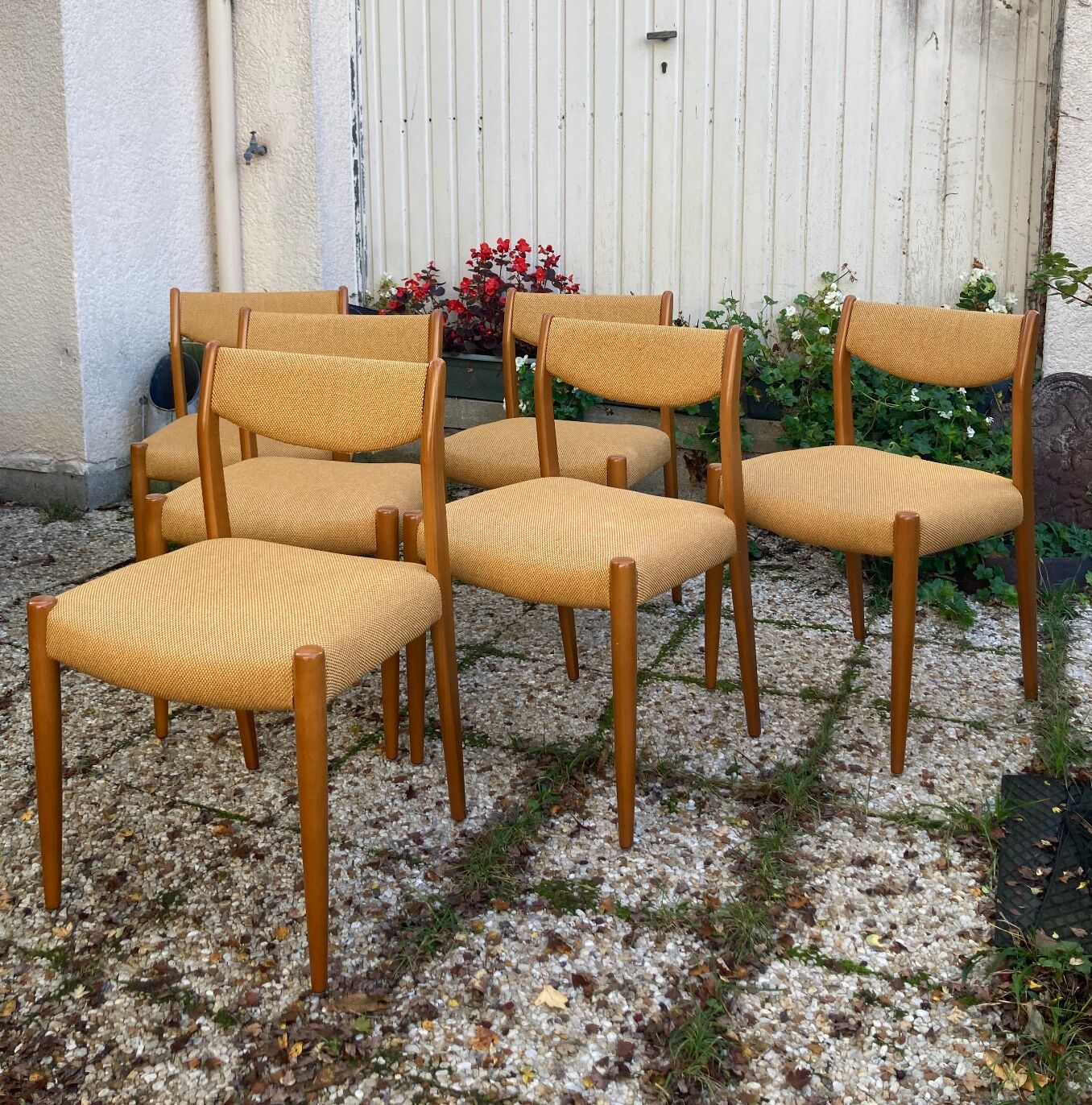 Set of 6 vintage Scandinavian chairs