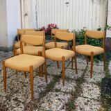 Set of 6 vintage Scandinavian chairs