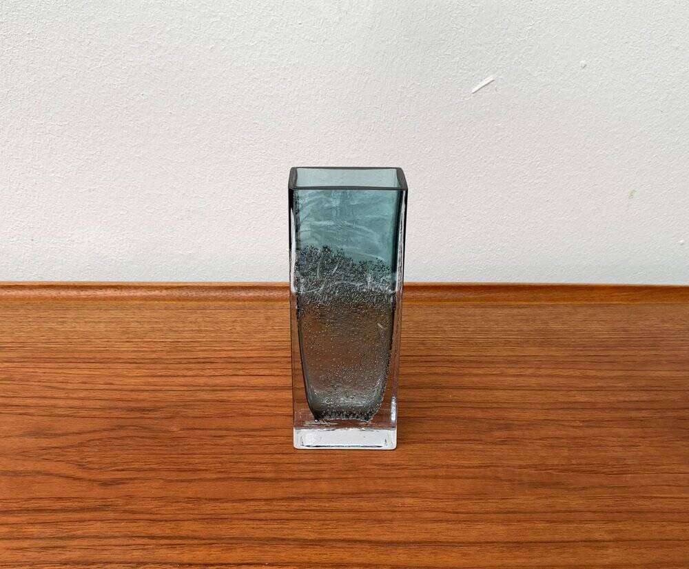 Mid-Century Vase in German Glass Block, 1960s