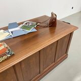 1950s walnut counter or desk