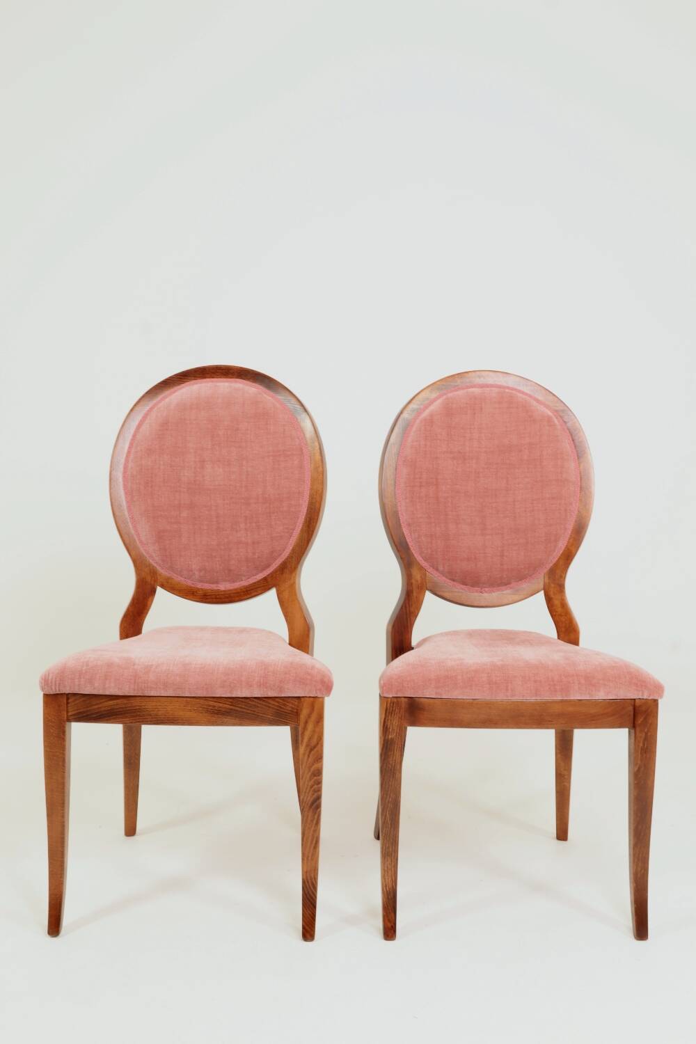 Set of 6 medallion dining chairs, Indian pink