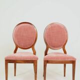 Set of 6 medallion dining chairs, Indian pink