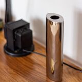 Chrome-plated metal bud vase, 1980s