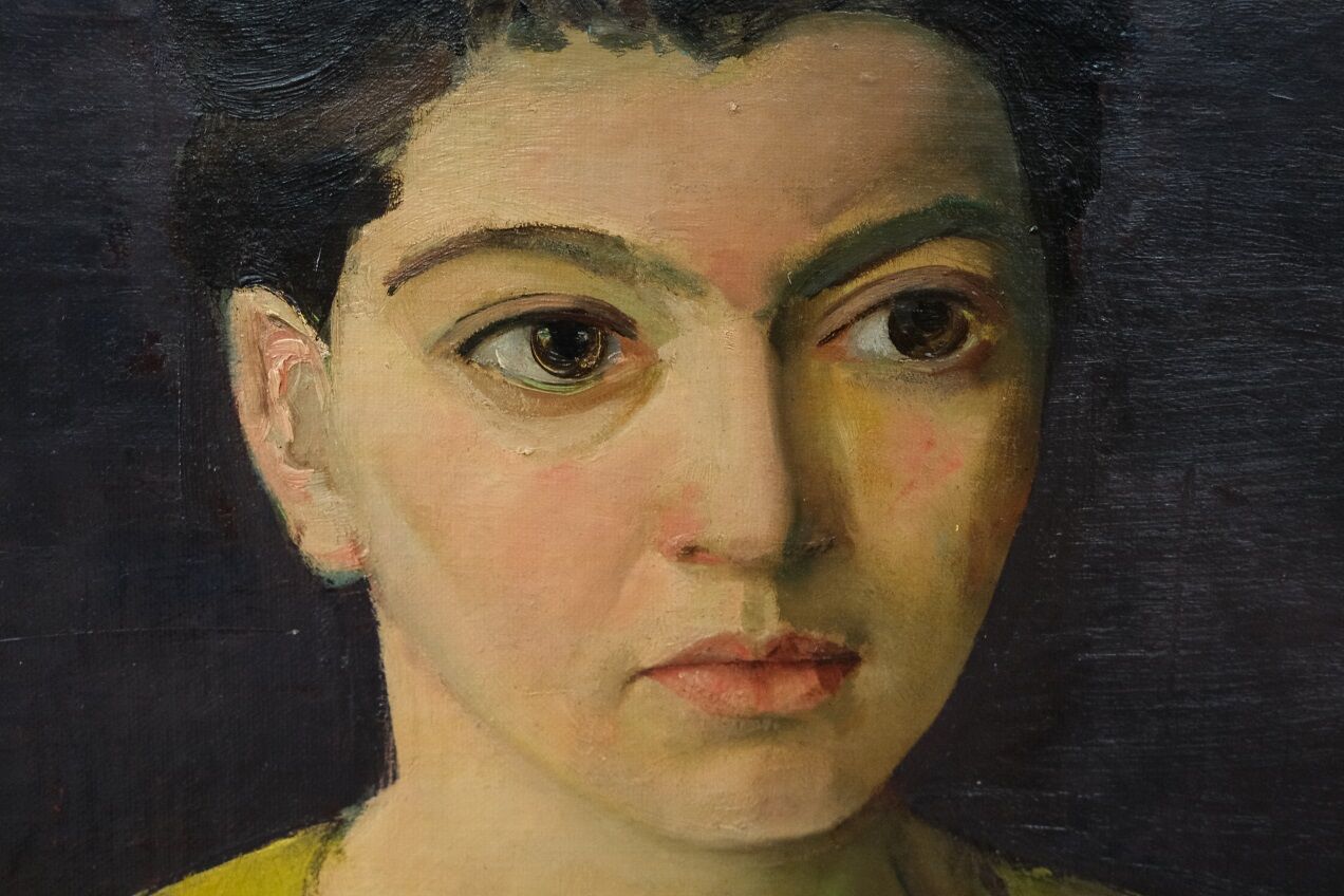 Art deco portrait, 1930, oil on canvas, framed,Robert Geenens (1896-1976)