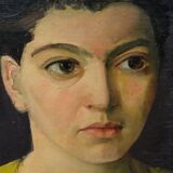 Art deco portrait, 1930, oil on canvas, framed,Robert Geenens (1896-1976)