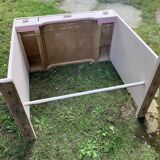 Vintage powder pink child desk
