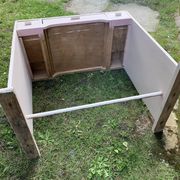 Bureau enfant rose poudré vintage