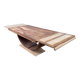 Renovated wooden table with extensions.