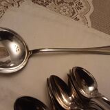 Silver metal cutlery ercuis art deco