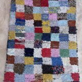 Moroccan carpet Boucherouite colored - 105 x 166 cm