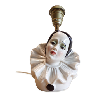 Vintage ceramic pierrot lamp