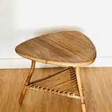 Coffee table, rattan and bamboo