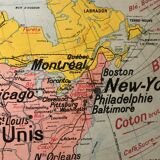 Educational map North America politics June 1950