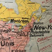 Carte pédagogique Amérique du Nord politique juin 1950