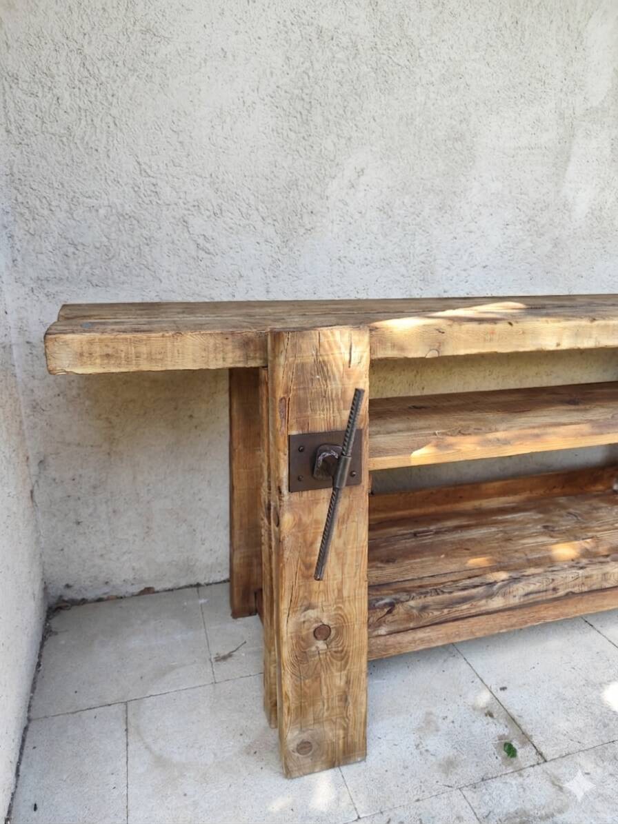 Large solid wood workbench